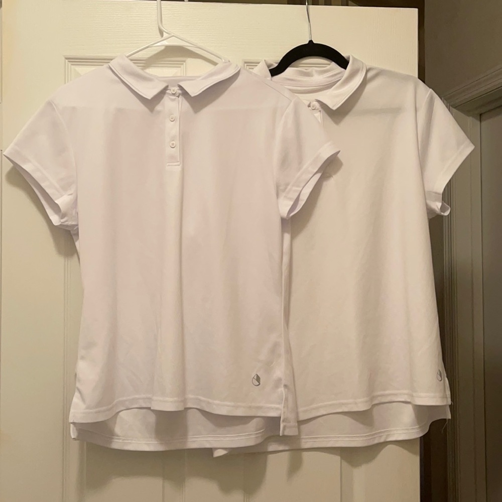 2 white shirts